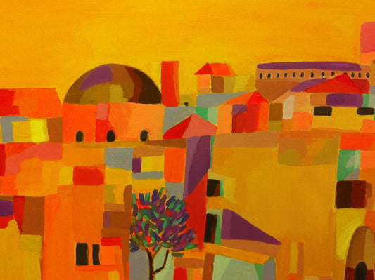 Oil on canvas painting by Lebanese artist Louma Rabah done in 2011 and measuring 100 x 120 cms