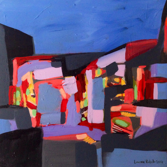 Oil on canvas painting by Lebanese artist Louma Rabah done in 2013 and measuring 70 x 70 cms